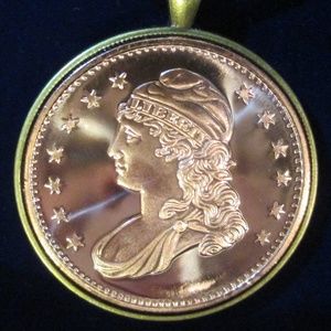 Capped Bust Liberty Leather Chord Necklace